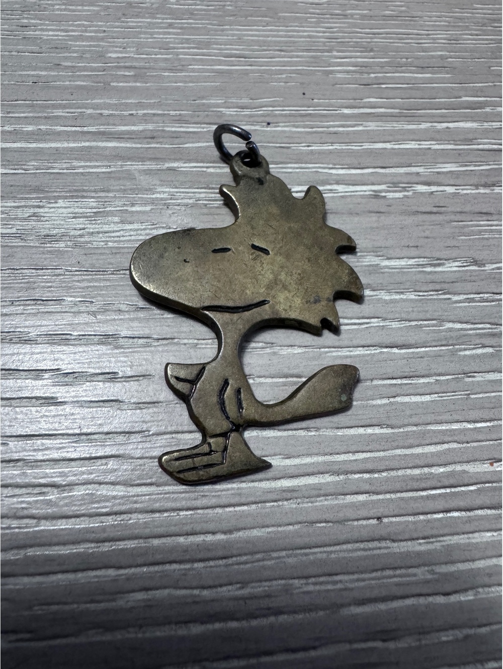 Peanuts VTG 1965 Solid Brass Woodstock Keychain Charm Aviva RARE*